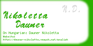 nikoletta dauner business card